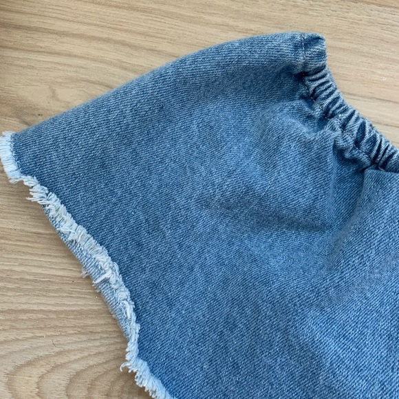 American Eagle denim off the shoulder top - Picture 6 of 10